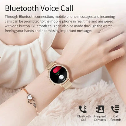 Fashion Luxury Smart Watch Women Bluetooth Call Blood Pressure DIY Custom Sport Fitness Waterproof Smart Watches for Women Gift